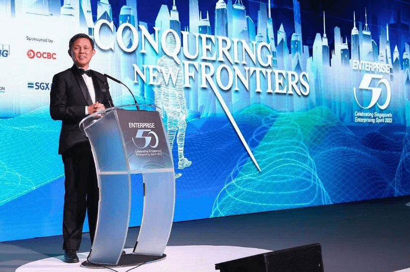 Address from the podium at the Enterprise 50 2023 awards ceremony